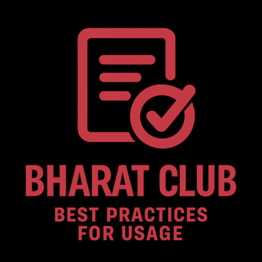 An icon representing best practices for Bharat Club usage.