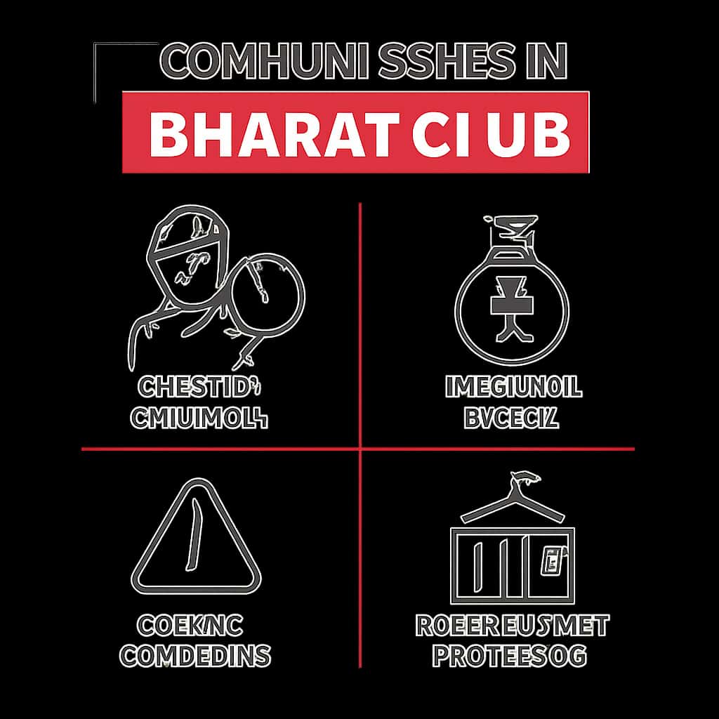 An educational illustration related to issues faced in Bharat Club.