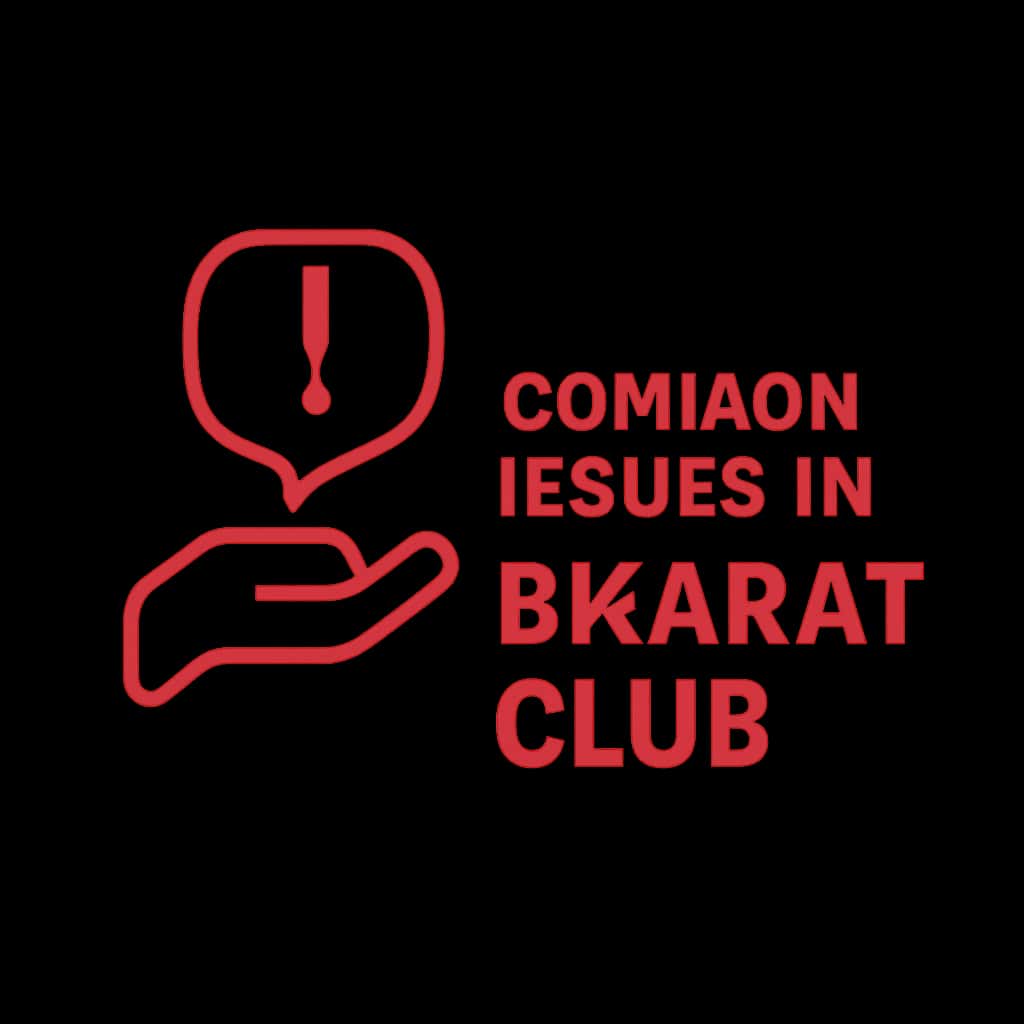 A badge depicting common issues in the Bharat Club app with a modern look.