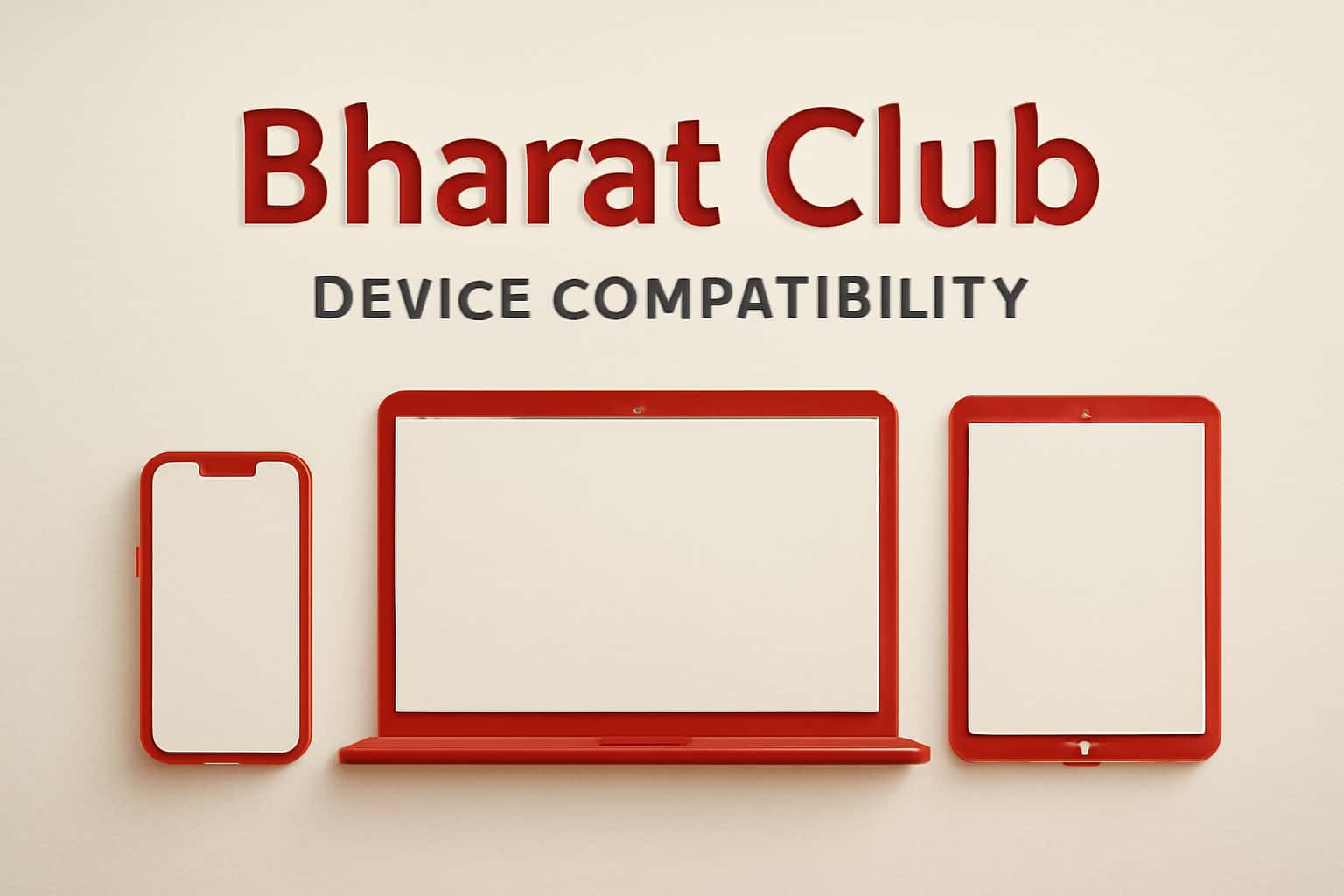 Informative visual representation of device compatibility for Bharat Club app.