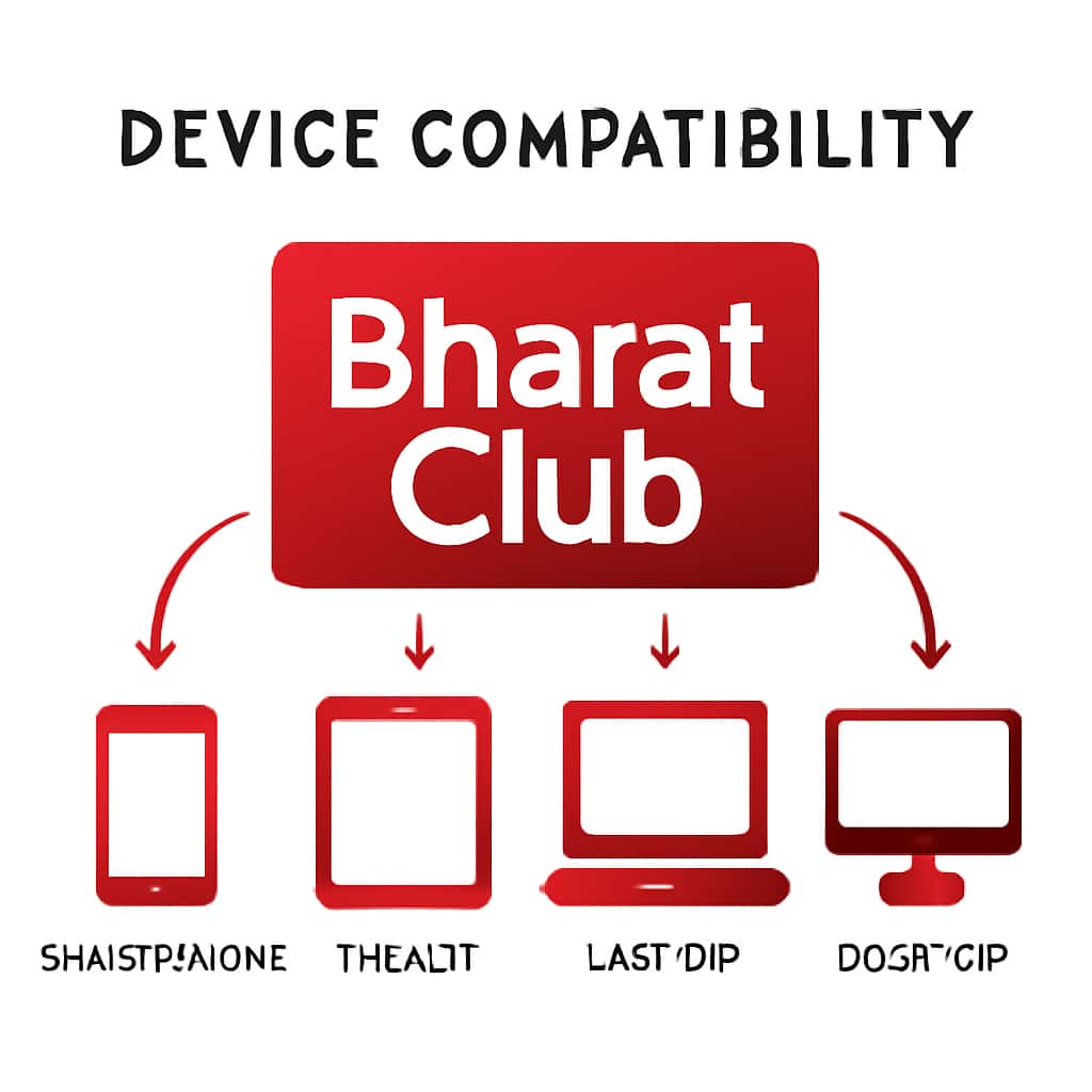 Illustration explaining device requirements for Bharat Club.