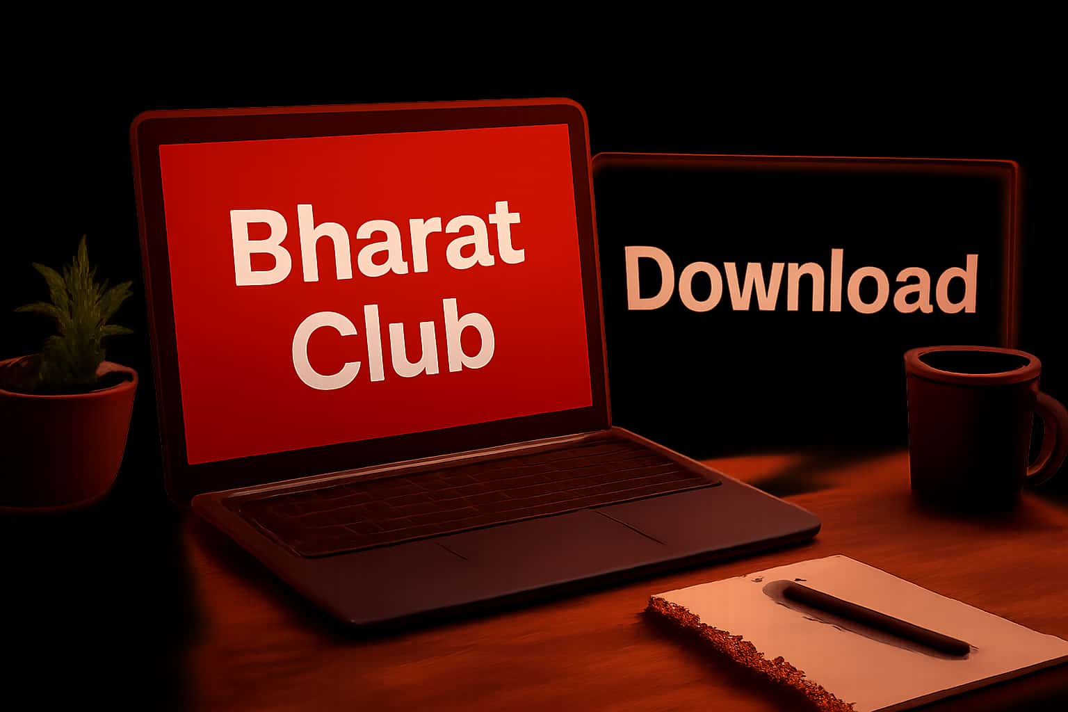 Visual representation of the Bharat Club Download process.