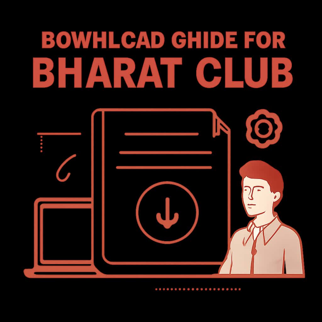 An illustrative diagram outlining the Download Guide for Bharat Club.