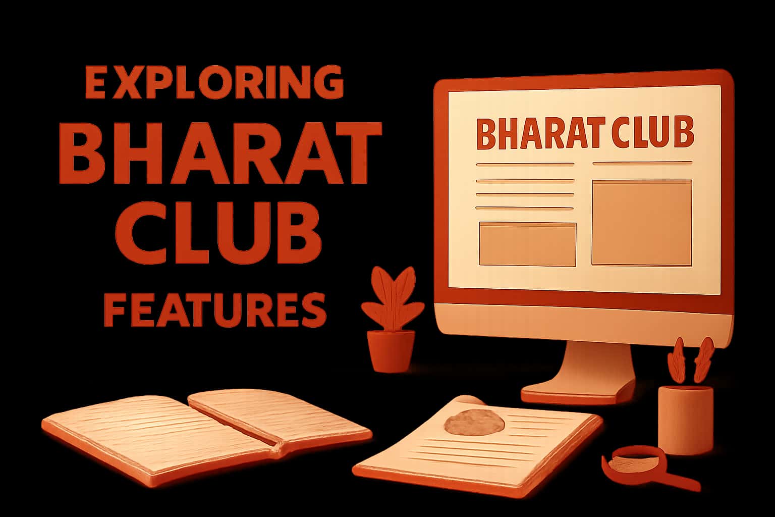 Informational scene depicting Bharat Club application features.