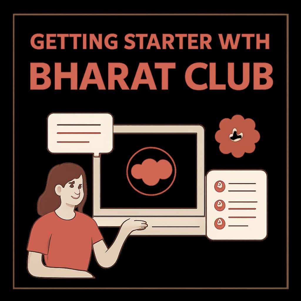 Illustration explaining Getting Started with Bharat Club.