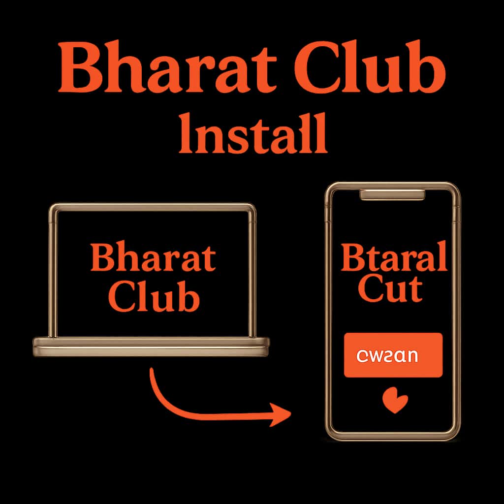 Diagram illustrating steps to install Bharat Club.