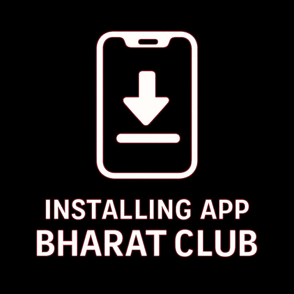 An icon representing guidance for installing the Bharat Club App.