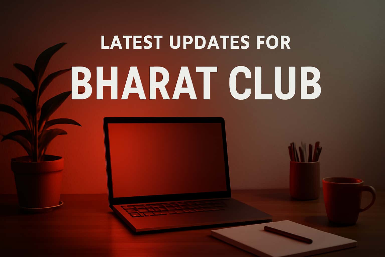 An informative scene about Bharat Club updates with prominent text.