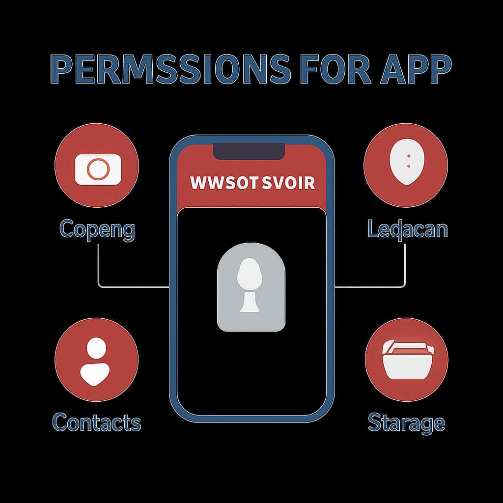 An illustrative diagram detailing the permissions for the Bharat Club app.
