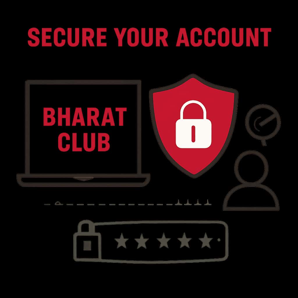 Diagram explaining securing your Bharat Club account.