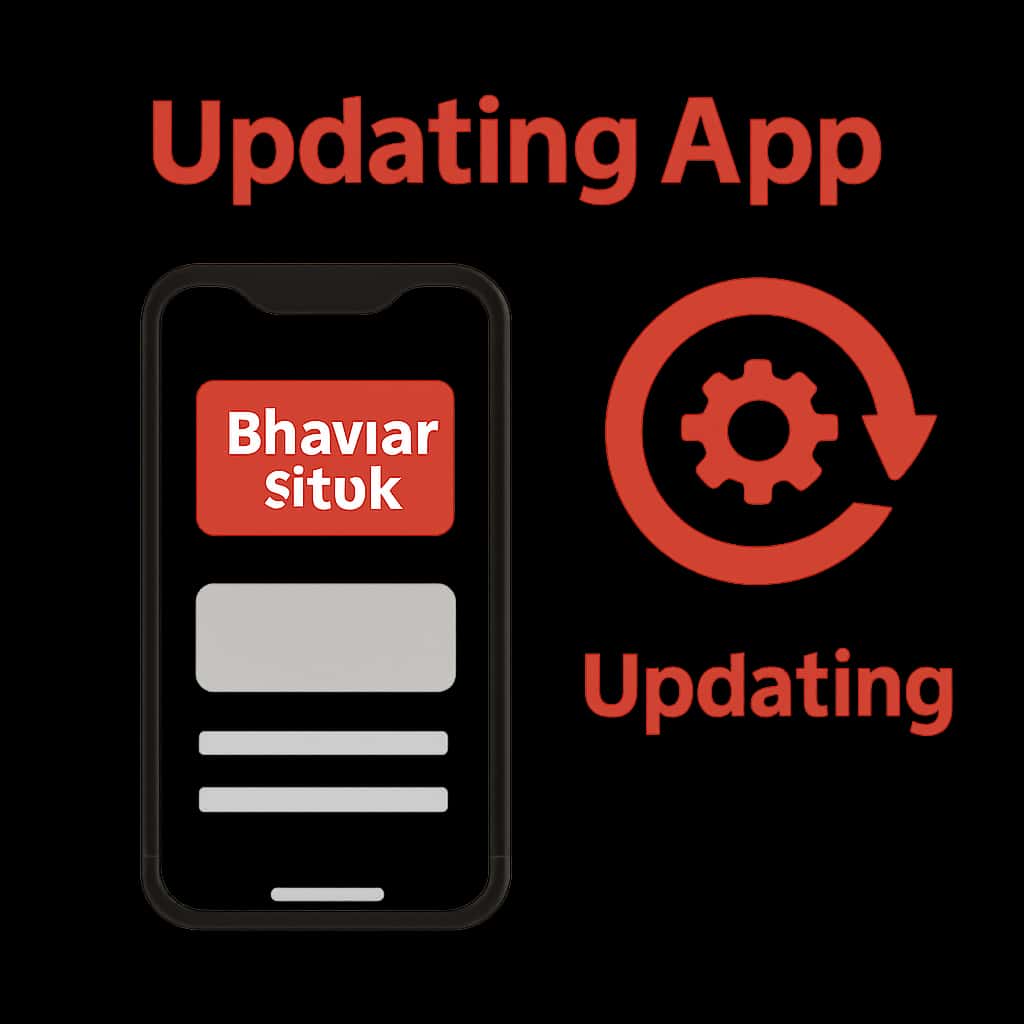 Illustration depicting the steps involved in updating the Bharat Club app.
